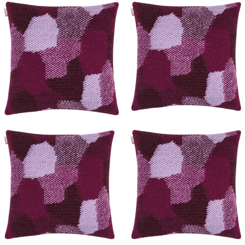 Pack of 4 Giovanni Fuchsia Purple Cushion Cover Made In Europe