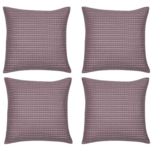 Pack of 4 Fern Rose Soft Pink & White 50x50cm Cushion Covers. Made In Europe.