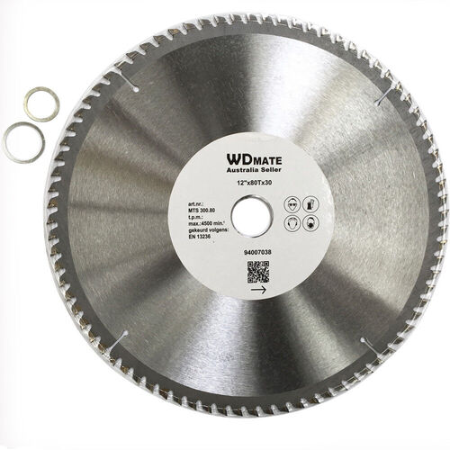 3x Wood 300mm 80T Circular Saw Cutting Disc 12" Wheel Blade Timber 30mm 4500prm