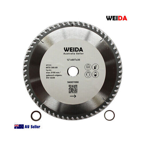 2x 300mm Wood Circular CuttingSaw Blade  12’’ 60T Bore 30/25.4/22.2mm Kerf 3.2mm