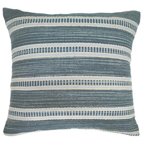 Blue/white woven cushion 45x45 cm