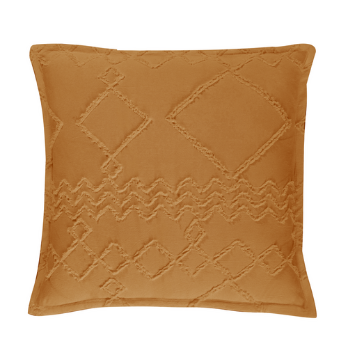 TUFTED MICROFIBRE SUPER SOFT CUSHION COVER-CARAMEL