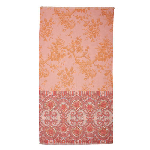 Oilily Cotton Digital Print Large Towel Bright Rose