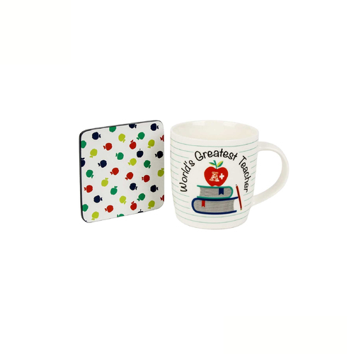 Ladelle World's Greatest Teacher Mug & Coaster