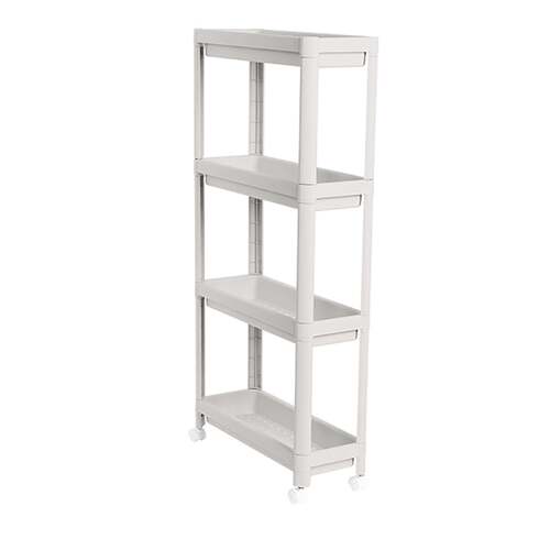 Narrow Gap Storage Rack Basket Shelf Cart Holder for kitchen and laundry Room(4 Layers)