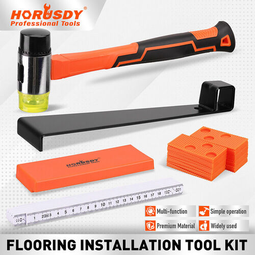 HORUSDY 48Pc Laminate Wood Flooring Installation Kit Tapping Block Rubber Mallet