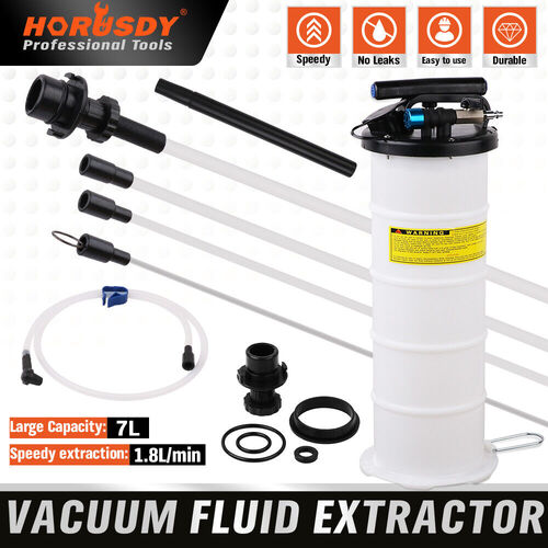 HORUSDY 7L Manual & Pneumatic Oil Extractor Waste Fluid Transfer Pump Suction