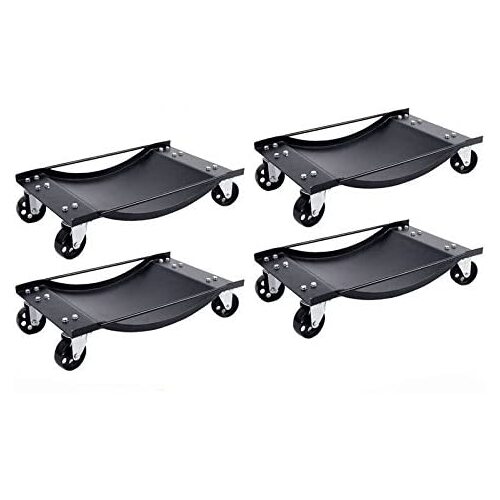 4 x Heavy Duty Wheel Dolly 450 kg 1000 lb Car Vehicle Positioning Jack Platform