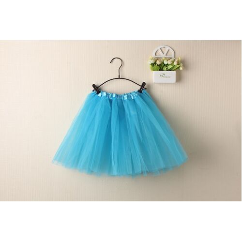 New Adults Tulle Tutu Skirt Dressup Party Costume Ballet Womens Girls Dance Wear, Blue, Kids