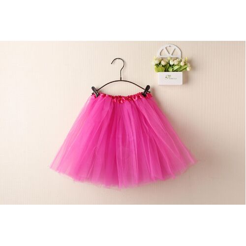 New Adults Tulle Tutu Skirt Dressup Party Costume Ballet Womens Girls Dance Wear, Hot Pink, Adults