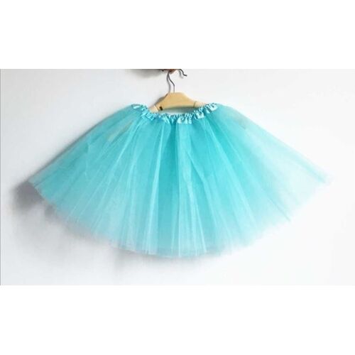 New Adults Tulle Tutu Skirt Dressup Party Costume Ballet Womens Girls Dance Wear, Aqua, Kids