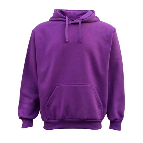 Adult Unisex Men's Basic Plain Hoodie Pullover Sweater Sweatshirt Jumper XS-8XL, Purple, 6XL