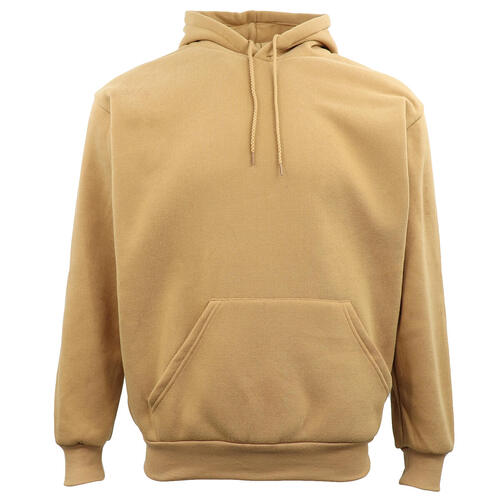 Adult Unisex Men's Basic Plain Hoodie Pullover Sweater Sweatshirt Jumper XS-8XL, Tan, XL