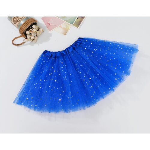 Sequin Tulle Tutu Skirt Ballet Kids Princess Dressup Party Baby Girls Dance Wear, Royal Blue, Adults