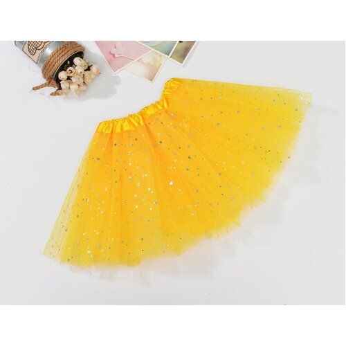 Sequin Tulle Tutu Skirt Ballet Kids Princess Dressup Party Baby Girls Dance Wear, Yellow, Adults