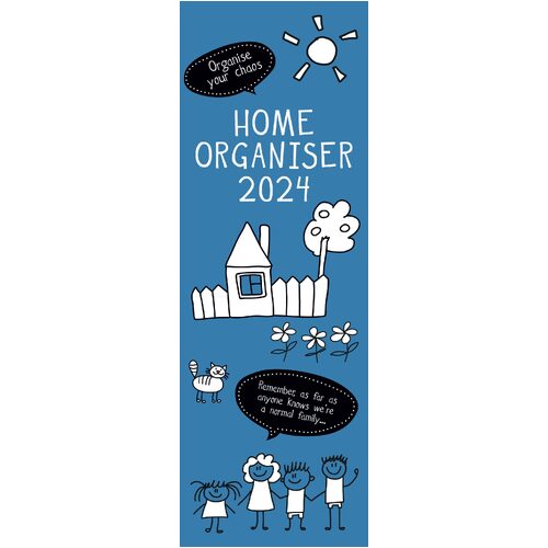 Family Home Organiser 2024 Slimline Slim Wall Calendar Hanging Planner New Year