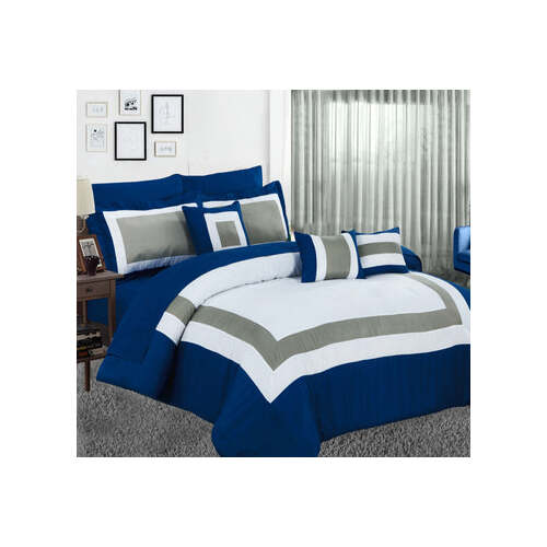 10 piece comforter and sheets set queen navy