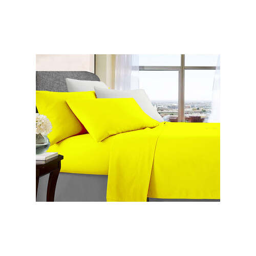 ultra soft microfibre sheet set mega king yellow