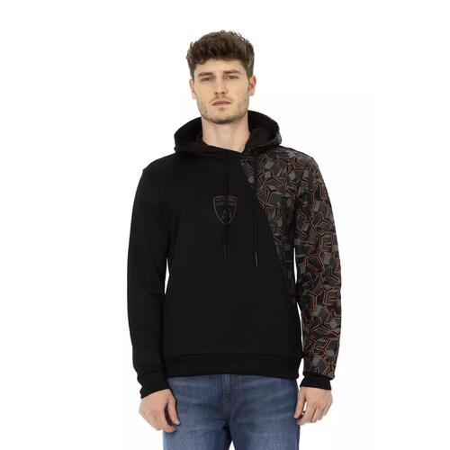 Hooded Sweatshirt with Shield Logo Print S Men