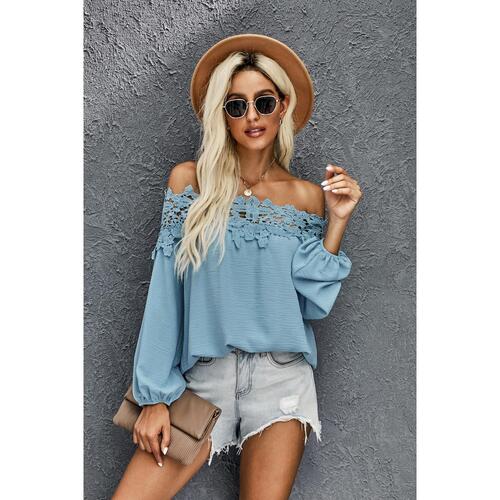 Azura Exchange Lace Off The Shoulder Top - S