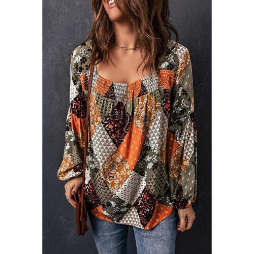 Azura Exchange Mixed Print Blouse - 2XL