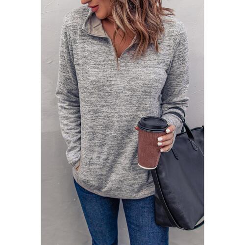 Azura Exchange Quarter Zip Pullover Sweatshirt - M