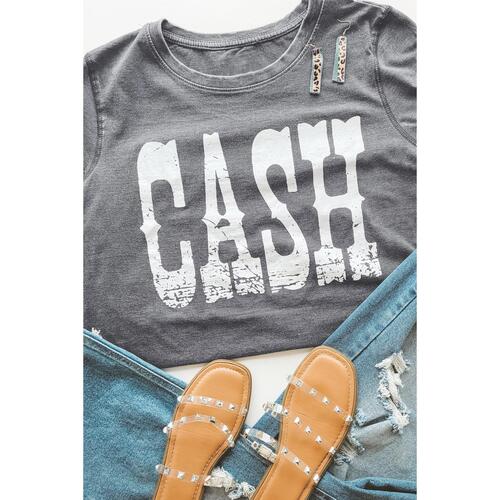 Azura Exchange CASH Letter Print Tee - XL