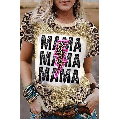 Azura Exchange Lightning Graphic Leopard Dyed T Shirt - L