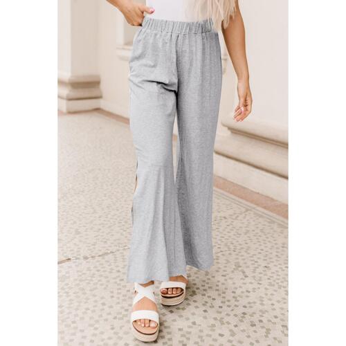 Azura Exchange High Waist Wide Leg Pants with Side Slits - L