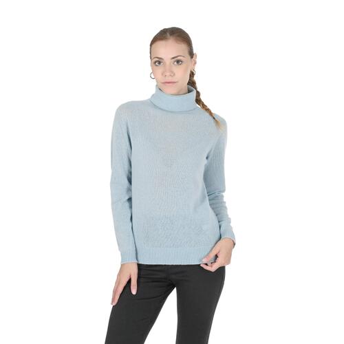 Premium Cashmere Womens Turtleneck Sweater - 40 EU