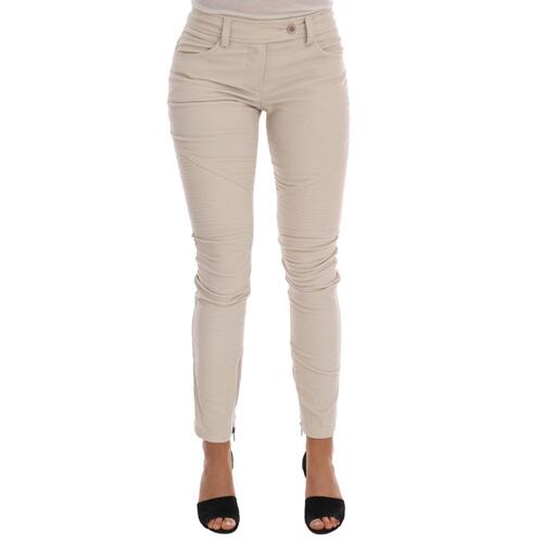 Cropped Corduroy Pants with Logo Details 44 IT Women