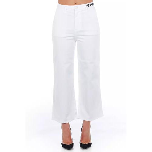 High Waist Cropped Trousers with Multipockets 40 IT Women