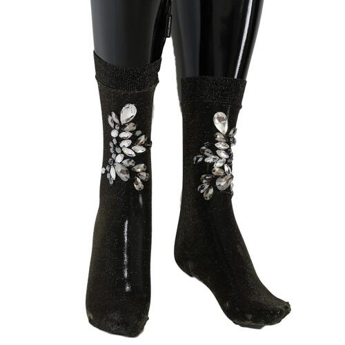 Embellished Stretch Mid Calf Stockings by Dolce & Gabbana S Women