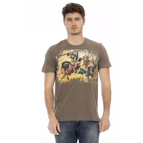 Short Sleeve T-shirt with Round Neck - Front Print S Men