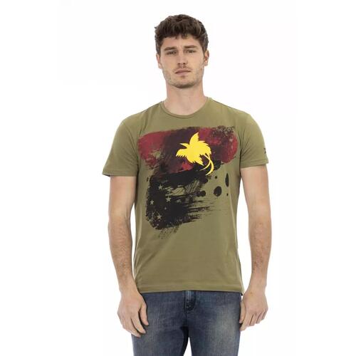 Short Sleeve T-shirt with Front Print 3XL Men