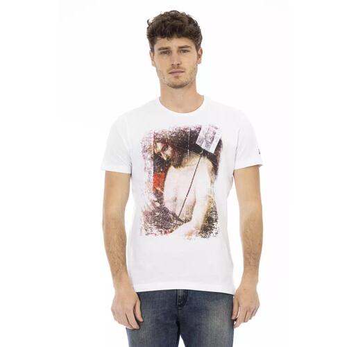 Front Print Short Sleeve T-shirt L Men