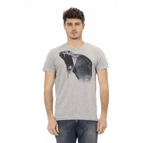 Short Sleeve T-shirt with Round Neck - Front Print S Men