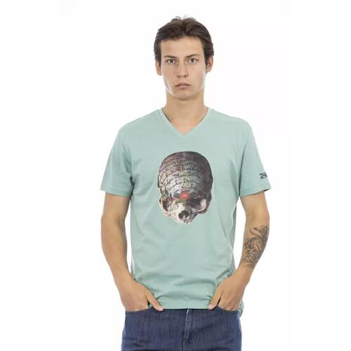 Front Print V-Neck Short Sleeve T-shirt XL Men