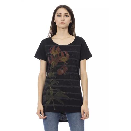 Front Print Short Sleeve T-shirt L Women