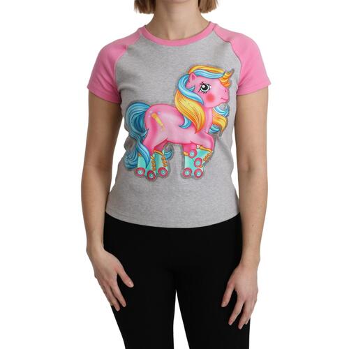 Moschino Couture Crew Neck T-shirt with My Little Pony Motif 38 IT Women