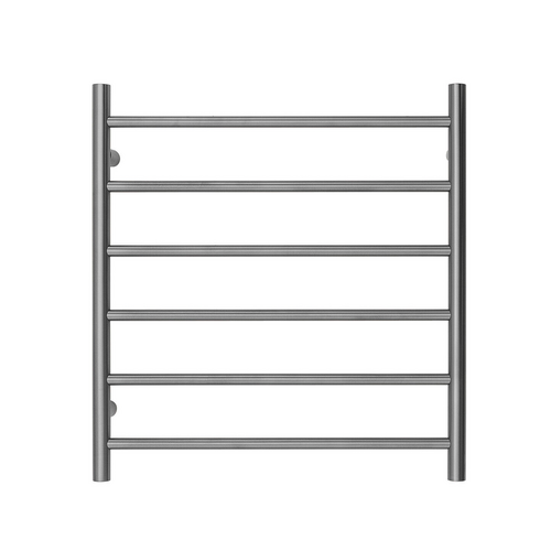 Premium Brushed Chrome Towel Rack - 6 Bars, Round Design, AU Standard, 650x620mm Wide