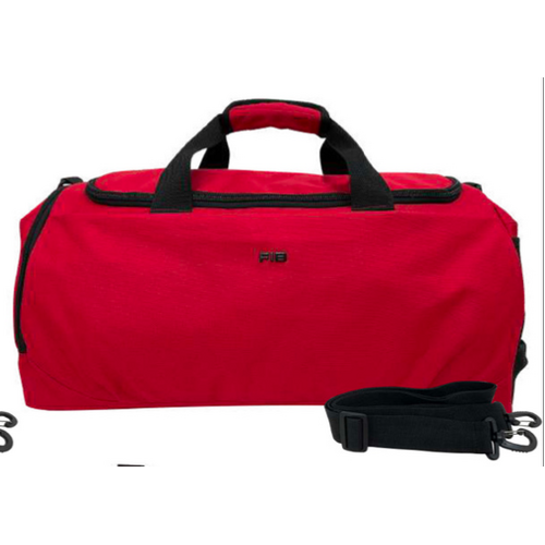 60L FIB Sports Duffle Bag Duffel Gym Canvas Travel Foldable - Red