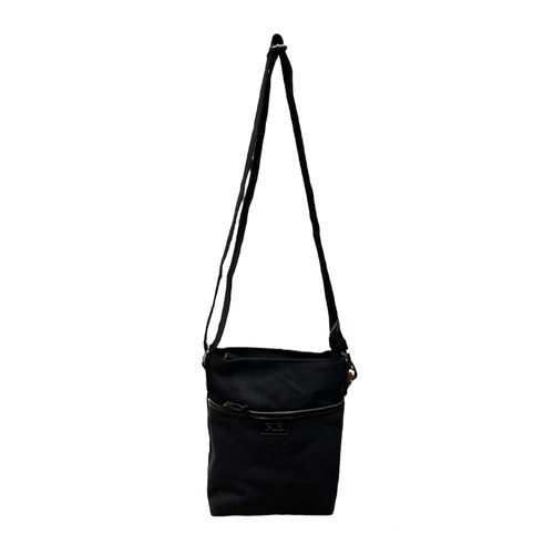 FIB Byron Cotton Canvas Sling Bag Shoulder Travel - Black 