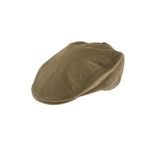 Dents Mens Moleskin Flat Cotton Cap Ivy Hat - Camel - Large