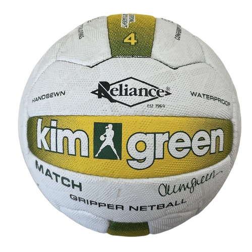 Kim Green Match Gripper Netball Hand Sewn Waterproof Net Ball Official Size 4