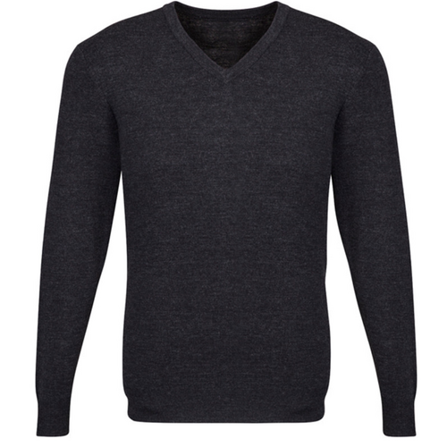 Mens Advatex Varesa Wool Pullover Jumper Cardigan V Neck - Charcoal - XL