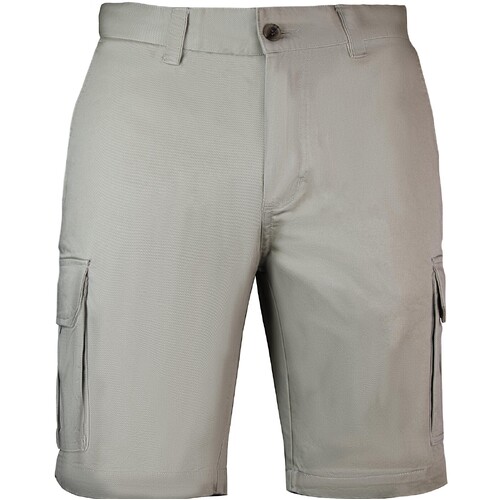 Mens Cargo Shorts 100% Cotton Casual Work Wear Half Pants Summer Army Military - Fawn - 32 (82cm)