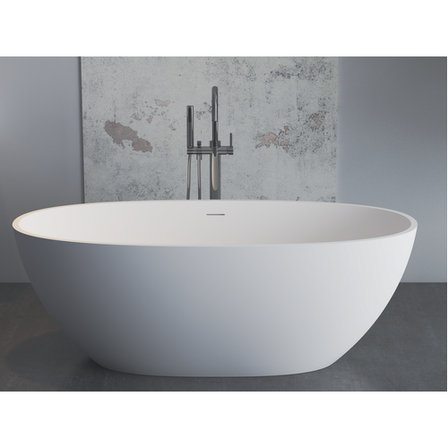 Medium Size Oval Shaped Cast stone - Solid Surface Bath 1600mm Length