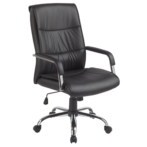 PU Leather Office Chair Executive Padded Black