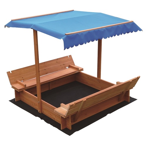 Kids Wooden Toy Sandpit with Canopy